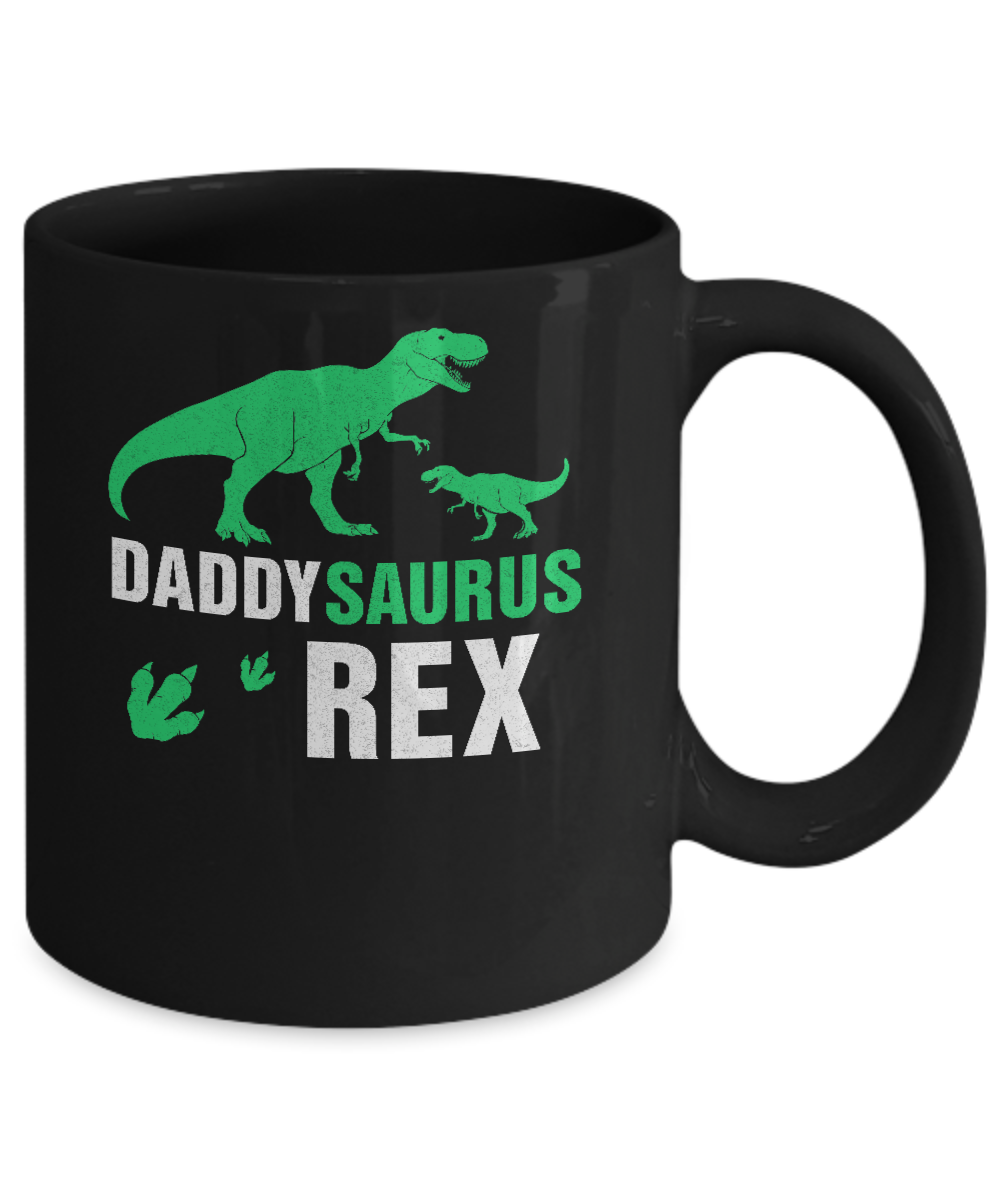 Funny Fathers Day Gift Daddysaurus Dinosaur Rex Mug Coffee Mug | Teecentury.com
