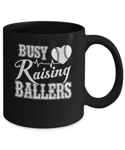 Busy Raising Ballers Baseball Mug Coffee Mug | Teecentury.com