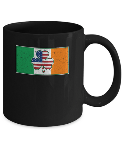 Shamrock Irish Ireland USA American Flag Gift Mug Coffee Mug | Teecentury.com