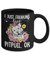 Dog I Just Freaking Love Pit bull Mug Coffee Mug | Teecentury.com
