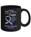 Suicide Prevention I Wear Teal And Purple For My Cousin Mug Coffee Mug | Teecentury.com