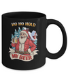 Ho Ho Hold My Beer Santa Claus Drinking Xmas Christmas Mug Coffee Mug | Teecentury.com