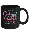 Just A Girl Who Loves Cats Cat Lover Mug Coffee Mug | Teecentury.com