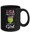 Usa Proud To Play Like A Girl Tennis Mug Coffee Mug | Teecentury.com