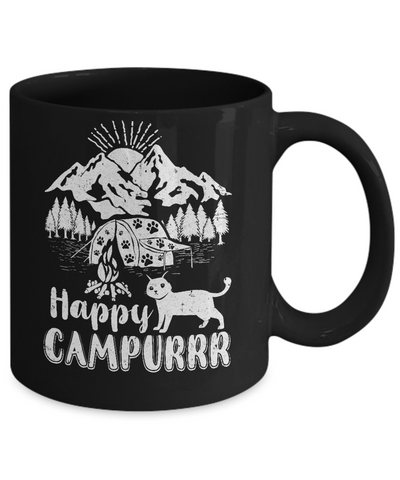 Cats Purr Happy Camppur Camper Camping Mug Coffee Mug | Teecentury.com