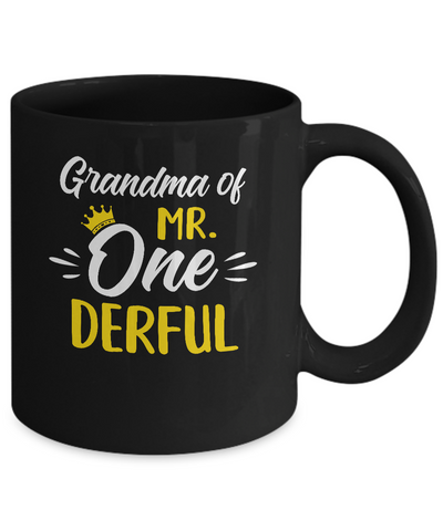 Grandma Of Mr Onederful 1st Birthday Party Costumes Gifts Mug Coffee Mug | Teecentury.com