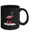 Flamingo With Rubber Boots Snow Mug Coffee Mug | Teecentury.com