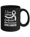 Lung Cancer Awareness Support White Girlfriend Boyfriend Mug Coffee Mug | Teecentury.com