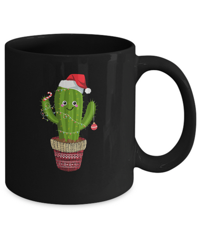 Cactus Christmas Tree Gift Santa Xmas Plant Lover Mug Coffee Mug | Teecentury.com