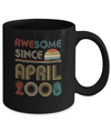 Awesome Since April 2008 Vintage 14th Birthday Gifts Mug Coffee Mug | Teecentury.com