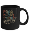 Papa Know Everything Vintage Papa Father's Day Gift Mug Coffee Mug | Teecentury.com