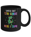 5th Grade Here I Come Dinosaur Back To School Mug Coffee Mug | Teecentury.com