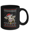 Pajamas Cow With Santa Hat Ugly Christmas Sweater Mug Coffee Mug | Teecentury.com