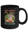 Funny Vintage Retro Santa Merry Christmas In July Gift Mug Coffee Mug | Teecentury.com