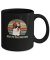 Vintage Pitbull Dad Gifts Best Pit bull Dad Ever Mug Coffee Mug | Teecentury.com