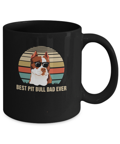 Vintage Pitbull Dad Gifts Best Pit bull Dad Ever Mug Coffee Mug | Teecentury.com