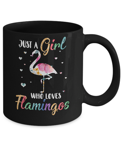 Just A Girl Who Loves Flamingos Cute Flamingo Lover Mug Coffee Mug | Teecentury.com