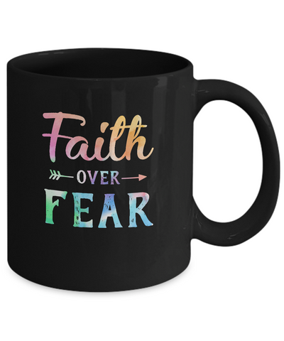 Faith Over Fear Christian Gift For Women Mug Coffee Mug | Teecentury.com