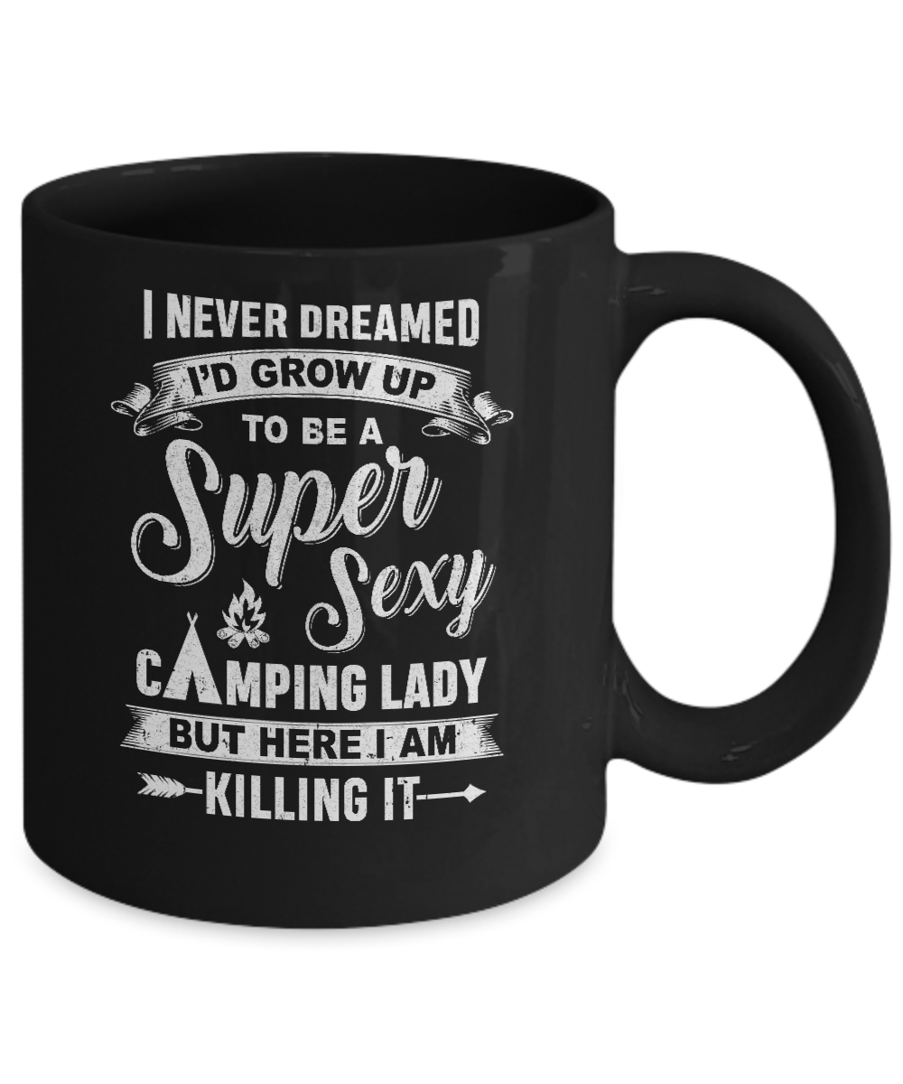 Hola buenos dias camper mug, funny camper mugs for women adult humor. boss  lady gifts for women camper mugs.