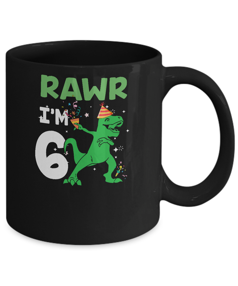 Rawr I'm 6 Birthday Gifts 2016 Dinosaur For Boys Mug Coffee Mug | Teecentury.com