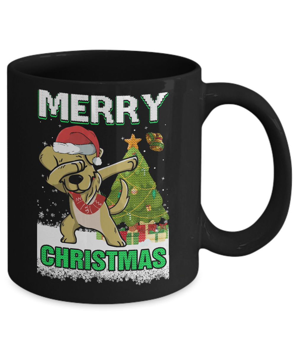 Cute Golden Retriever Claus Merry Christmas Ugly Sweater Mug Coffee Mug | Teecentury.com