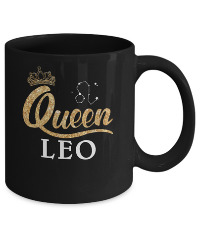 Queen Leo Zodiac July August Birthday Gift Mug Coffee Mug | Teecentury.com