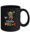 Funny Hello Pre-K Gift Back To School Sloth Gift Mug Coffee Mug | Teecentury.com