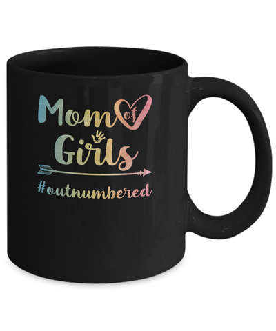 Mom Of Girls Outnumbered Mug Coffee Mug | Teecentury.com