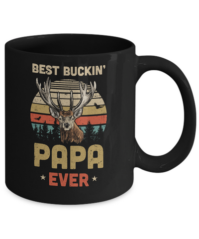 Vintage Best Buckin' Papa Ever Gift For Father Day Mug Coffee Mug | Teecentury.com