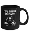 I'm A Simple Woman Coffee Pizza Baseball Mug Coffee Mug | Teecentury.com