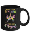 4th Fourth Grade Teacher Cute Magical Unicorn Gift Mug Coffee Mug | Teecentury.com