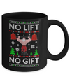 No Lift No Gift Gym Workout Santa Ugly Christmas Sweater Mug Coffee Mug | Teecentury.com