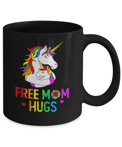 Free Mom Hugs LGBT Gay Unicorn Mug Coffee Mug | Teecentury.com
