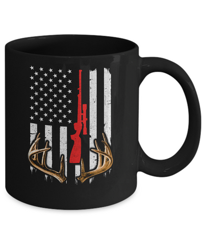 Bow Deer Hunting US Flag Deer Hunter Mug Coffee Mug | Teecentury.com