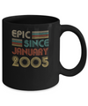 Epic Since January 2005 Vintage 17th Birthday Gifts Mug Coffee Mug | Teecentury.com