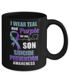 I Wear Teal Purple For My Son Suicide Prevention Awareness Mug Coffee Mug | Teecentury.com