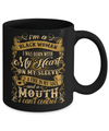 I Am A Black Woman I Was Born With My Heart On My Sleeve Mug Coffee Mug | Teecentury.com