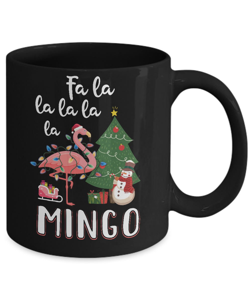 Cute Pink Flamingo Santa Hat Merry Christmas Mug Coffee Mug | Teecentury.com