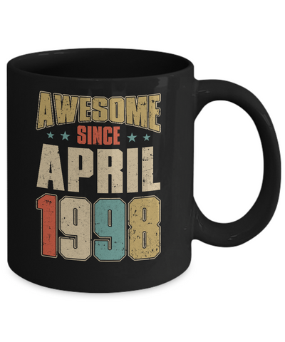 Vintage Retro Awesome Since April 1998 24th Birthday Mug Coffee Mug | Teecentury.com