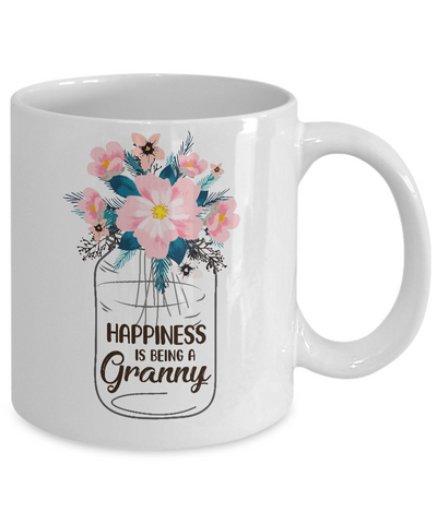 Happiness Is Being Granny Life Flower Granny Gifts Mug Coffee Mug | Teecentury.com