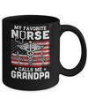 My Favorite Nurse Calls Me Grandpa USA Flag Father's Day Mug Coffee Mug | Teecentury.com