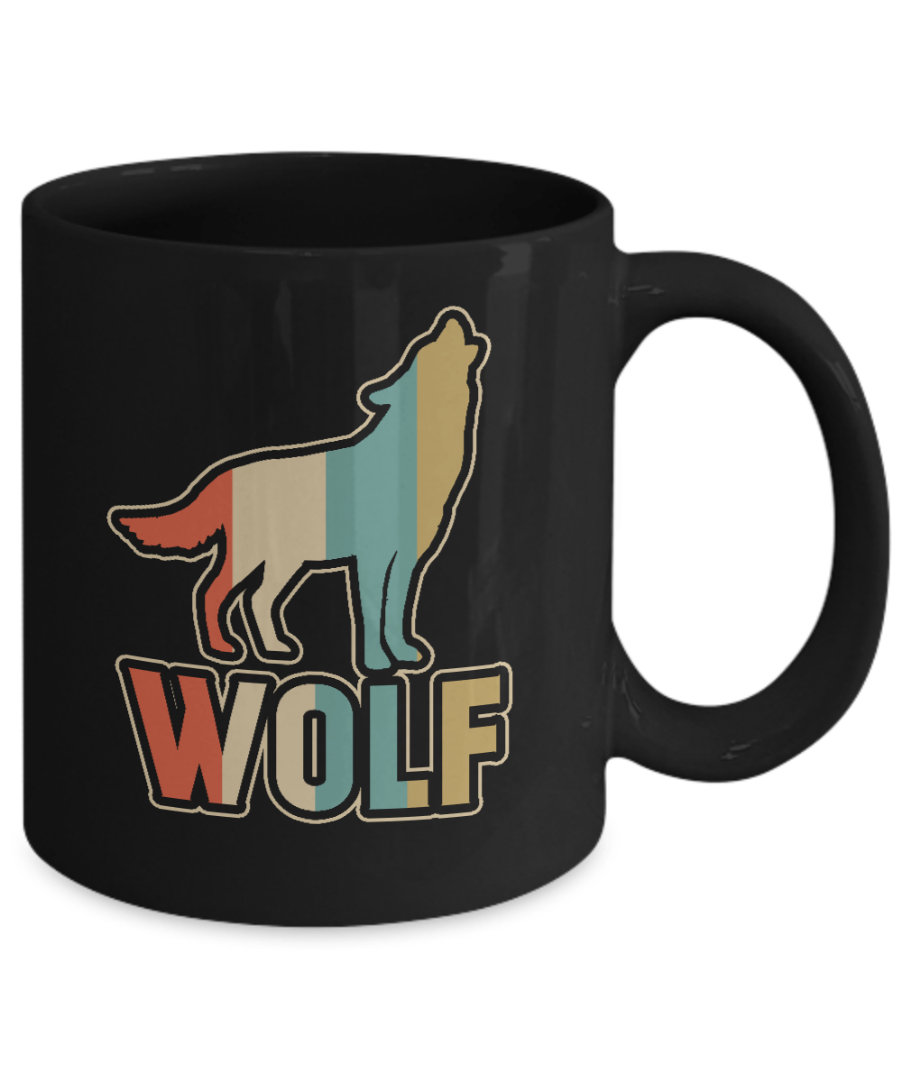 Classic Vintage Retro Style Wolf Mug Coffee Mug | Teecentury.com