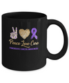 Peace Love Cure Pancreatic Cancer Awareness Mug Coffee Mug | Teecentury.com