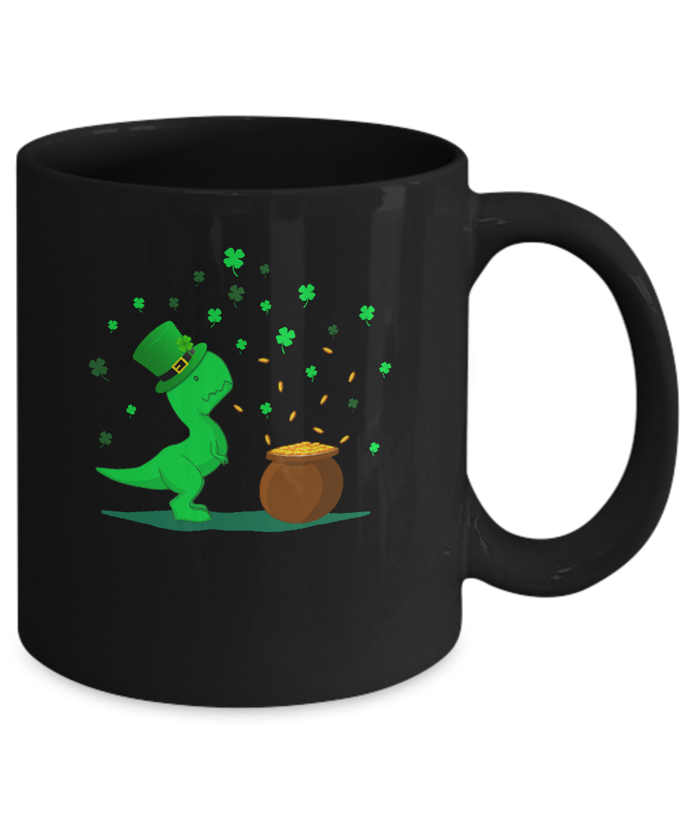 Lucky Dinosaur T-Rex St Patrick's Day Gift Mug Coffee Mug | Teecentury.com