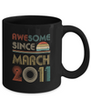 Awesome Since March 2011 Vintage 11th Birthday Gifts Mug Coffee Mug | Teecentury.com