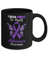 I Wear Purple For Myself Alzheimer's Awareness Gift Mug Coffee Mug | Teecentury.com