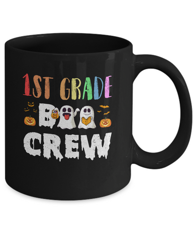 Cute Boo Crew 1st Grade Teacher Halloween Mug Coffee Mug | Teecentury.com