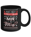 Couple Wife Husband Our First Christmas As Mr & Mrs Sweater Mug Coffee Mug | Teecentury.com