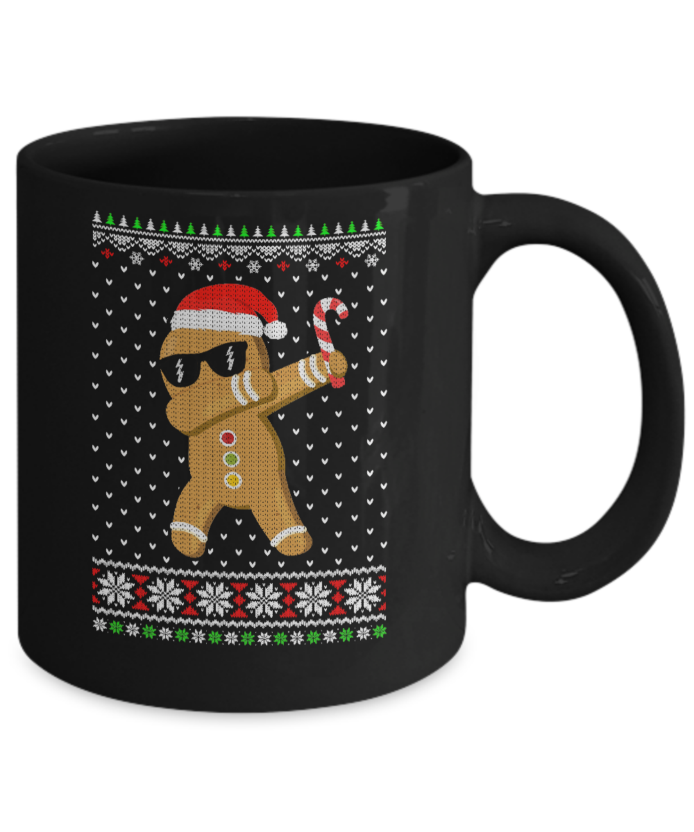 Dabbing Gingerbread Man Ugly Christmas Sweater Mug Coffee Mug | Teecentury.com