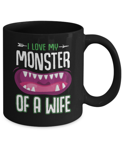Monster Of A Wife Funny Couples Halloween Mug Coffee Mug | Teecentury.com